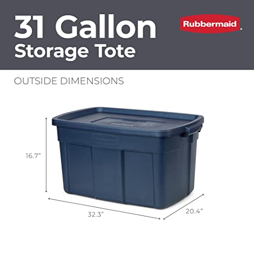 Rubbermaid Roughneck️ Storage Totes 31 Gal, Large Durable Stackable