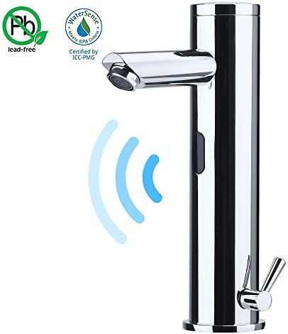 Rxlife Automatic Sensor Faucet Modern Basin Sink Touchless Mixer Tap Chrome Single Hole For Bathroom Lavatory Medical Institutions Hot &amp; Cold Water