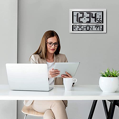 Marathon Jumbo Atomic Wall Clock Pricepulse