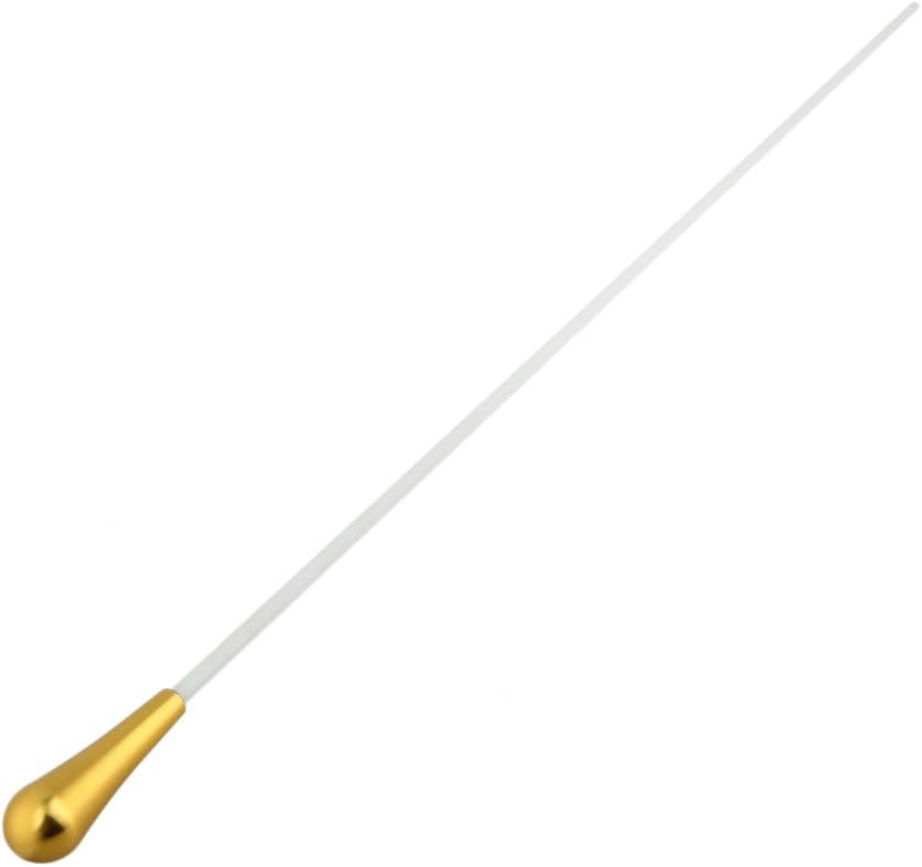 BQLZR 38x2 cm Gold Metal Handle Resin Wand Conductor Baton for Rhythm