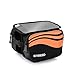 Enkeeo Top Tube Bicycle Bag Bike Pouch 5.5 inch Mobile Phone Screen Touch Holder Water Resistant with 2-Side Pockets, Sealed Zipper, Nylon Fabric for Outdoor Cycling (Black/Orange)