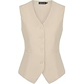 MINTLIMIT Waistcoat Vest for Women Fully Lined Button Down V Neck Formal Dressy Suit Vests with Pockets
