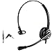 Phone Headset with 2.5mm Jack Noise Canceling Mic for Cisco Linksys SPA Polycom Grandstream Panasonic Zultys Gigaset and Other Cordless Dect Phones Including 3.5mm Connector for Cell Phone