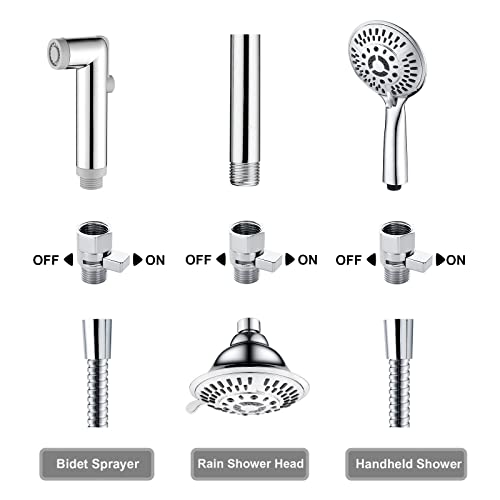 BRIGHT SHOWERS Water Flow Control Valve, Brass Shower Water Valve With