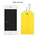 BlueCosto - Luggage Tags - Large, Yellow, 5 PK - PVC Suitcase Tags w/Privacy Cover & Stainless Steel Wire Loops - Personalized Baggage Identifiers for Travel - Backpack Name Labels