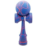 Blue & Orange Full Cracked Kendama And Extra String