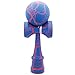 Blue & Orange Full Cracked Kendama And Extra String