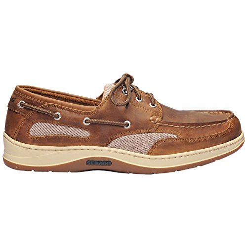 Sebago Mens Clovehitch 2 FGL Waxed Brown Cinnamon Boat Shoes Size 8