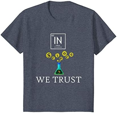 Kids In Science we trust tshirt 12 Heather Blue