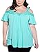 Women's Loose Short Sleeve Cut Out Off Shoulder Crochet Lace Tops Plus Size