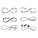Infinity Symbols Temporary Tattoo Pack (Set of 12)