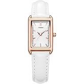 SINOBI Minimalist Causal Square Watch for Women Leather Strap Watch