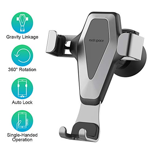 Car Phone Mount-Universal Air Vent Clip Gravity Phone Car Mount Holder, 360 Degree Rotation, One-Handed Control Stand Stabilizer Car Cell Phone Mount,Compatible for iPhone, Samsung&All Smartphone - Thumbnail 7