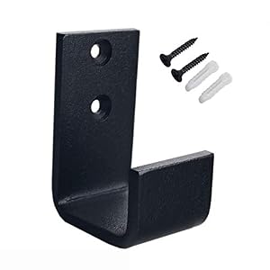 Image of JGR Metal Steel Heavy Duty Sliding Barn Door Floor Guides Door Guide Black Powder Coated for Bottom Lower Wall Mount with Hardware