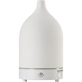 Serene House Vapor Ultrasonic Essential Oil Diffuser Ceramic White 90ml | Aromatherapy Diffuser, 4-Hour Continuous/ 8-Hour Intermittent Mode, Optional Timer, 7 LED Lights for ambience, 150 Sq Ft