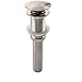 Commercial Lavatory Faucet Vessel Assembly Pop Up Stainless Steel Bathroom Sink Stopper Drain without Overflow, Brushed Nickel
