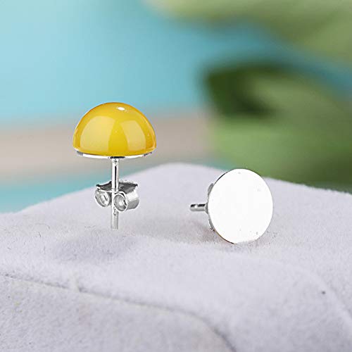 200 Pairs 5MM 8MM Hypoallergenic Stainless Steel Earrings Posts Flat Pad Blank Earring Pin Studs With 200 Pairs Butterfly Earring Backs 200 Pairs Silicone Bullet Earring Backs For Jewelry Making Findings - Thumbnail 5