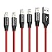 iPhone Cable,Sharllen 3FT/6FT/10FT Nylon Braided iPhone Lightning Cable Data Line Charging&Syncing USB iPhone Charger Cord Compatible iPhone XS/Max/XR/X/8/8Plus/7/7P/6S/6S P/SE/iPad 5 Pack (Red)