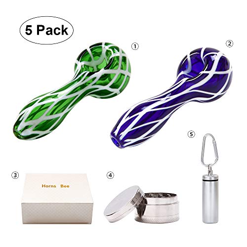 4.4 Inch Handmade New Style Heat Resistant Glass Art Pipe - Thumbnail 7