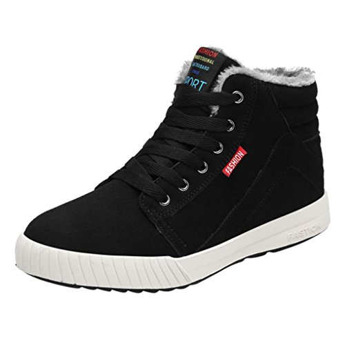 PENATE Men's Winter Plush Warm Snow Boots Outdoor Waterproof Anti-slip Thicker Plush Large Size Snow Sneakers (10 D(M) US, Black) PENATE Men's Winter Plush Warm Snow Boots Outdoor Waterproof Anti-slip Thicker Plush Large Size Snow Sneakers (10 D(M) US, Black)