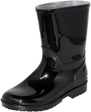 Children's Waterproof Rain Boots, Rubber Rain Shoes Sizes 5-10 (13, Black)