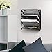 Simple Trending 5 Tier Desk Organizer Hanging File Holder, Office Wall Mount Document Letter Tray Organizer, Black