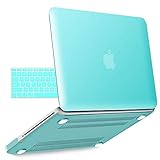 iBenzer Basic Soft-Touch Series Plastic Hard Case & Keyboard Cover for Apple MacBook Pro 13-inch 13" with CD-ROM A1278 (Previous Generation) (Turquoise)