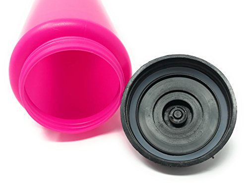 Sea View Treasures 6 x 24oz Plastic Sports Squeeze Water Bottle - Football, Soccer, Baseball, Hockey, Softball, Volleyball (Black)