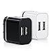 Dual USB Wall Charger, iSeekerKit Universal 2-Ports USB Travel Wall Charger Power Adapter Plug for iPhone 7 6/6S Plus SE, iPad Mini Air, Samsung Galaxy, Motorola, Nexus, Android Smartphones[2 Pack]