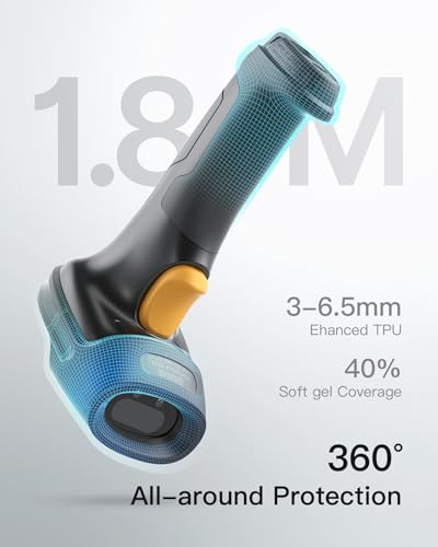 Inateck 2.4GHz Wireless Laser Barcode Scanner, 35m Radius, Automatic and Accurate Scan, 180 Days Standby Time, BCST-60-BK