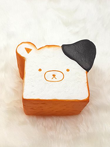 Nom Nom Series :Lazy bear Toast Squishy Toys Bag Strap