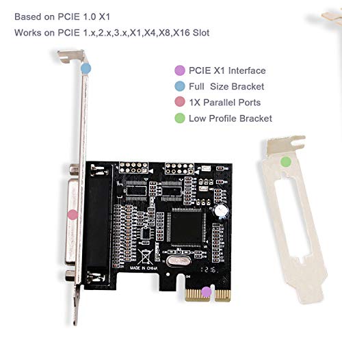 image for LinksTek 1 Port PCI Express (PCIE) Parallel Host Controller Card-DB25 