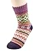 Zando Athletic Women Girls Knit Pattern Winter Cashmere Vintage Cabin Socks Crew Retro Thick Warm Wool Mid-Calf Socks