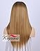 K’ryssma Fashion Ombre Blonde Synthetic Wigs for Women 2 Tone Color Dark Roots Middle Part Long Natural Looking Straight Heat Resistant blonde wig