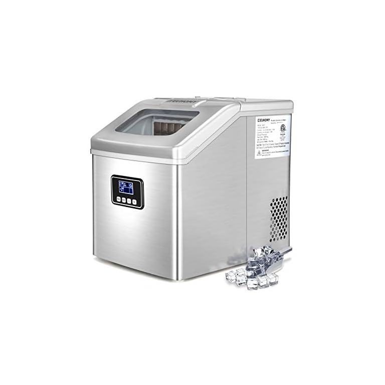 Euhomy Ice Maker Machine Countertop, 40Lbs/24H Portable Compact Ice