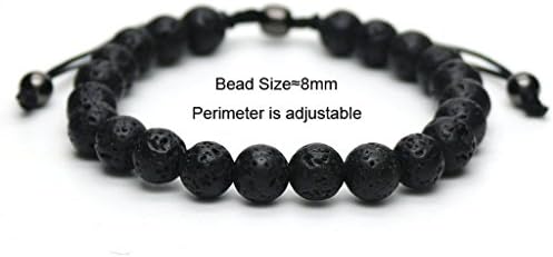 Blue Jasper Stone Beads Bracelet DIY Braiding Macrame Adjustable Bracelet For Men and Women Pulseira Masculina G-8