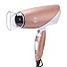 JINRI 1875W Travel Hair Dryer Dual Voltage Blow Dryer Dc Motor Foldable Handle Lightweight Negative Ionic Folding Hair Dryer (Rose Gold)