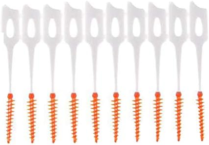 Weiyi0765 Clean between Brushes Interdental Brush Cleaners Tooth Cleaning Tool 40 Count Soft Picks Healthy Tooth Flossing Head Oral Dental Hygiene Brush Elastic Massage