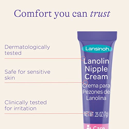 Lansinoh Lanolin Nipple Cream, Safe for Baby and Mom, Breastfeeding