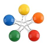 Pawaboo Dog Collar LED Light, [5 PACK] Weather Resistant Clip-on Dogs Cats Pets Collar Pendant Safety LED Lights Spotlights for Night Walking Camping, 3 Flashing Modes, Multicolor