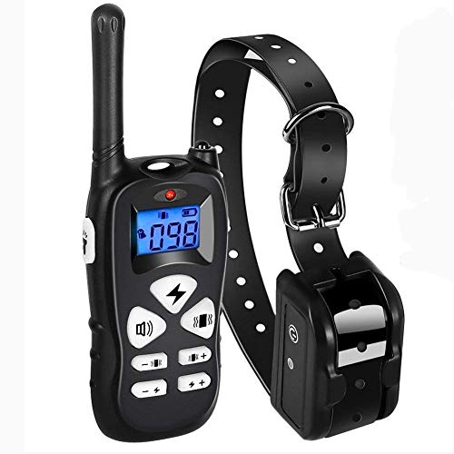 Wiscky Dog Shock Collar Electric Training Collar with Remote for Small Medium Large Dogs, Rechargeable & IPX7 Waterproof, E-Collar Pet Behavior Training with Beep, Vibration and Shock