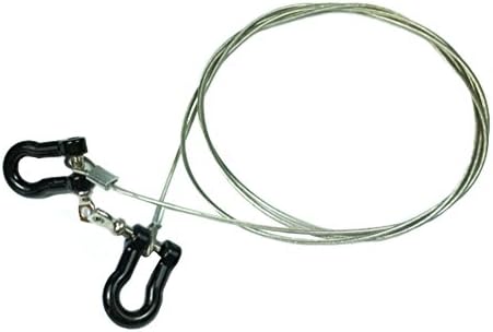 RC Rock Crawler 1:10 Accessory Steel Tow Rope Wire With U Shackles Hook Black for RC 1/10 Axial SCX10 TAMIYA CC01 RC4WD D90 Car
