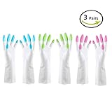 Reusable Waterproof Household Antibacterial Latex Gloves for Kitchen Dish Washing Laundry Cleaning Medium