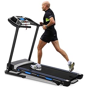 Image of Julyfox Folding Incline Treadmill Running Machine, Fitness Electric Treadmill W/Incline Pad Cup Holder Heart Rate Monitor Large LCD Quiet Walking Jogging Machine for Home Exercise Small Spaces