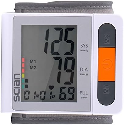 iClight scian Wrist Blood Pressure Monitor LCD Display Two User Modes with IHB and WHO Indicater