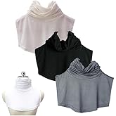 Teemall Women's Faux Turtleneck Dickey Collar Half Top Mock Blouse Neck Cover (3pc)