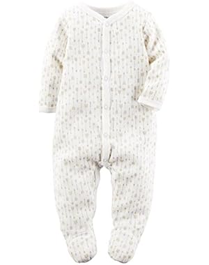 Baby Girls Sleep N Play, Ivory, 6 Months