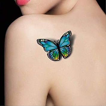Upupupup Autocollant De Tatouage Temporaire 3d Coloré
