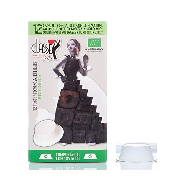 Morandini Caffee - 12 Lavazza a modo mio®* kompatible kompostierbare Bio-Kaffeekapseln