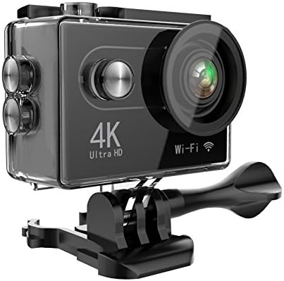Hiearcool H9 Action Camera 4K Ultra HD 12MP WIFI Sport Cam Waterproof Underwater 30M, Dual 2inch LCD display, 170° Wide Angle Lens - 25 Accessories Kits